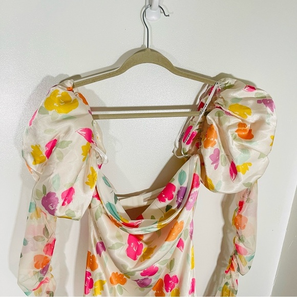 NEW For Love and Lemons Hazel Mini Dress Floral Preppy Summer Garden Party - Picture 4 of 13